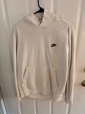 Nike Cream Pullover Hoodie with Black Swoosh
